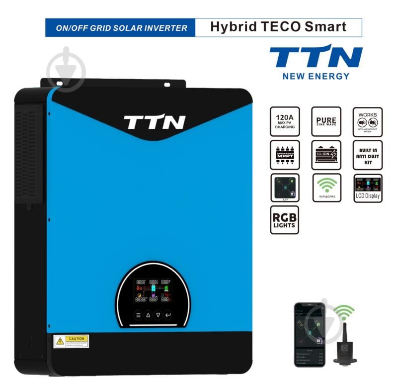 Инвертор солнечный гибридный TTN (TTN-TECO-6.2KW) - фото 3