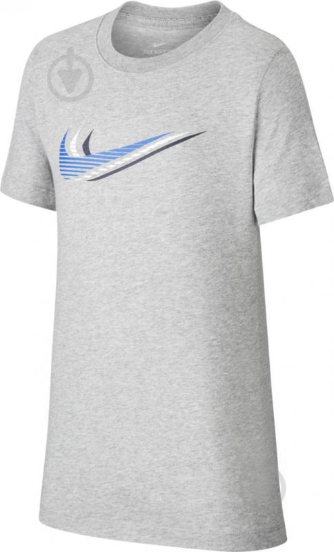 Футболка Nike U NSW TEE TRIPLE SWOOSH CU4572-063 р.S серый - фото 1