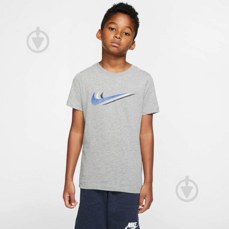 Футболка Nike U NSW TEE TRIPLE SWOOSH CU4572-063 р.S серый - фото 4