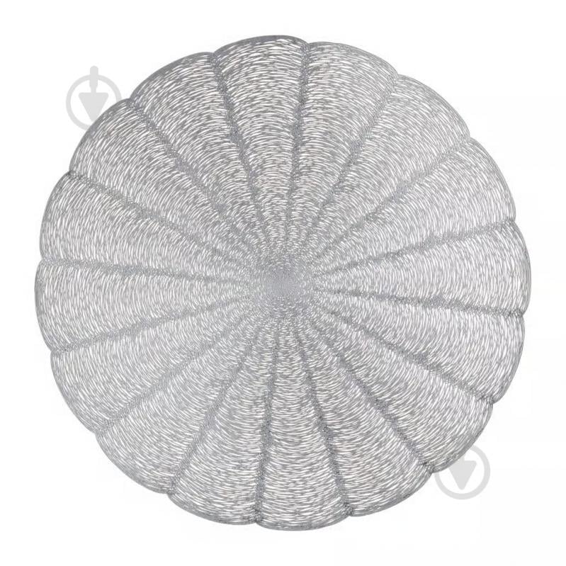 Коврик для сервировки Ambition Glamour ПВХ/ПС 38 см серебро - фото 1 Коврик для сервировки Ambition Glamour ПВХ/ПС 38 см серебро - фото 1