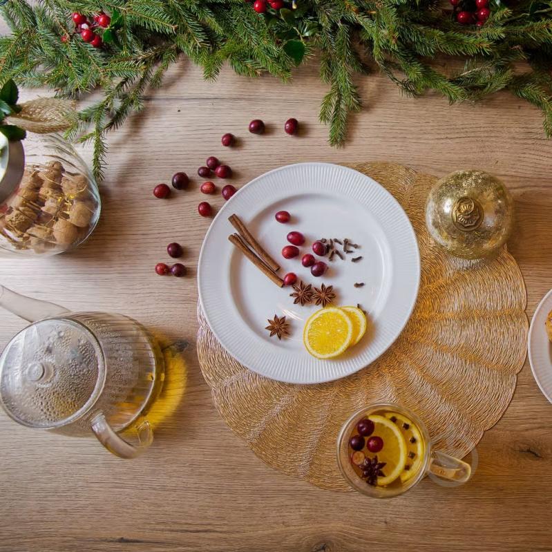 Коврик для сервировки Ambition Glamour ПВХ/ПС 38 см серебро - фото 2 Коврик для сервировки Ambition Glamour ПВХ/ПС 38 см серебро - фото 2