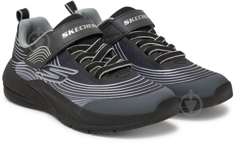 Кросівки для хлопчиків Skechers MICROSPEC ADVANCE 403926L BKSL р.35 сірі - фото 2