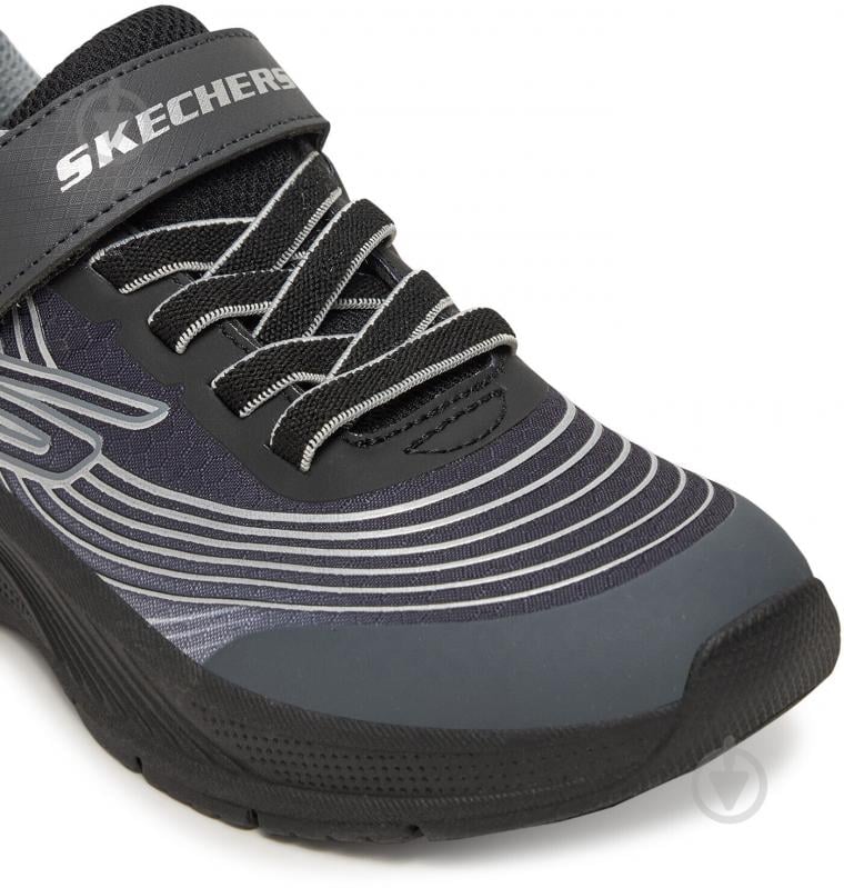 Кросівки для хлопчиків Skechers MICROSPEC ADVANCE 403926L BKSL р.35 сірі - фото 4