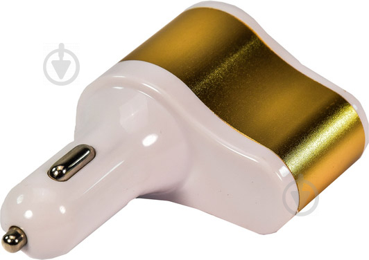 Автомобильное зарядное устройство XoKo CC-303 2 USB 2.1A Gold/White (CC-303-GDWH) - фото 3