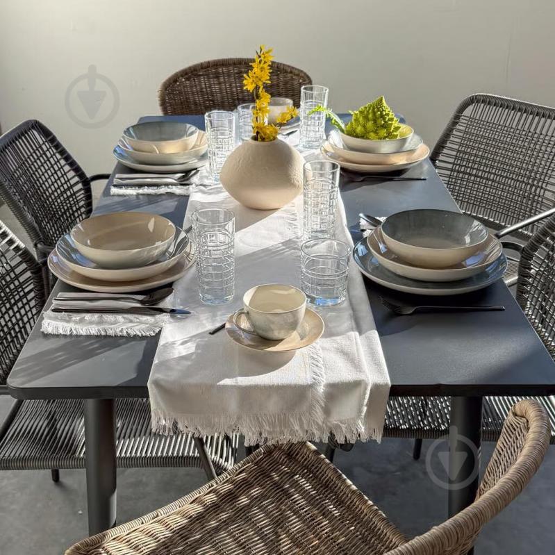 Блюдце Ambition Aqua 15,5 см синьо-сіре - фото 3 Блюдце Ambition Aqua 15,5 см синьо-сіре - фото 3