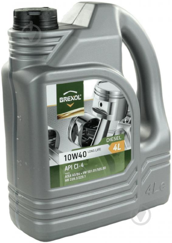 Масло моторн. BREXOL 10W40 CI-4 DIESEL Long Life (Каністра 4л) Масло моторн. BREXOL 10W40 CI-4 DIESEL Long Life (Каністра 4л)