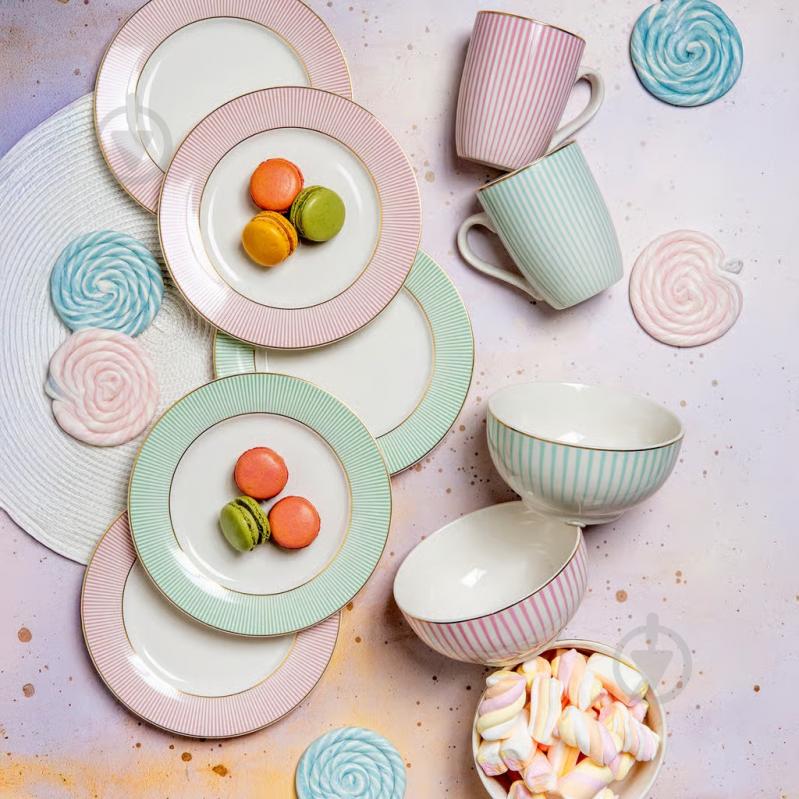 Тарелка десертная Ambition BLISS 19 см бело-розовая - фото 4 Тарелка десертная Ambition BLISS 19 см бело-розовая - фото 4