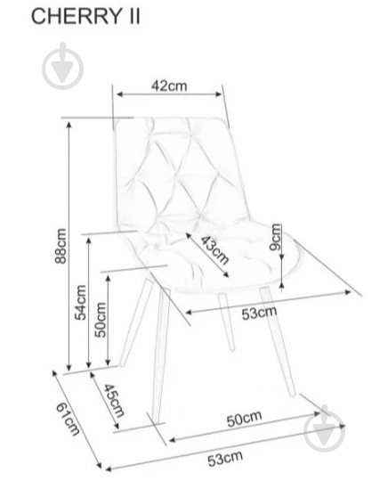 Стул обеденный Signal Meble CHERRY II черный / черный - фото 4