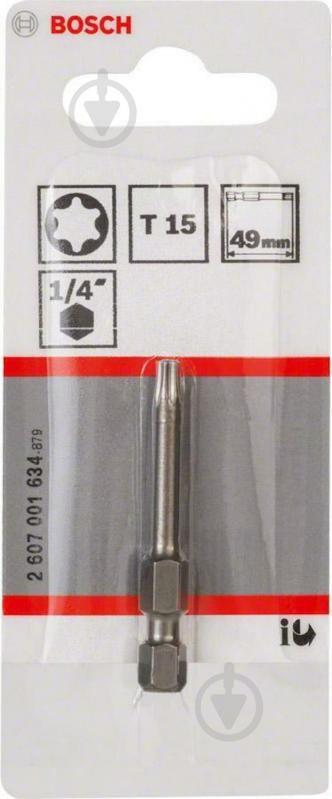 Бита Bosch Extra Hard 49 мм T15 1 шт. 2607001634 - фото 2 Бита Bosch Extra Hard 49 мм T15 1 шт. 2607001634 - фото 2