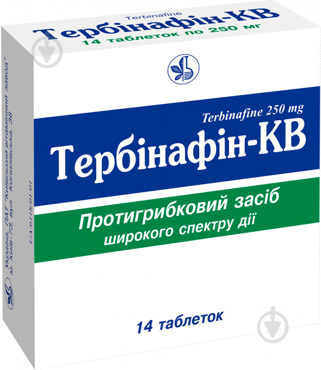 Тербінафін-КВ Київський вітамінний завод таблетки по 250 мг 14 шт. - фото 1