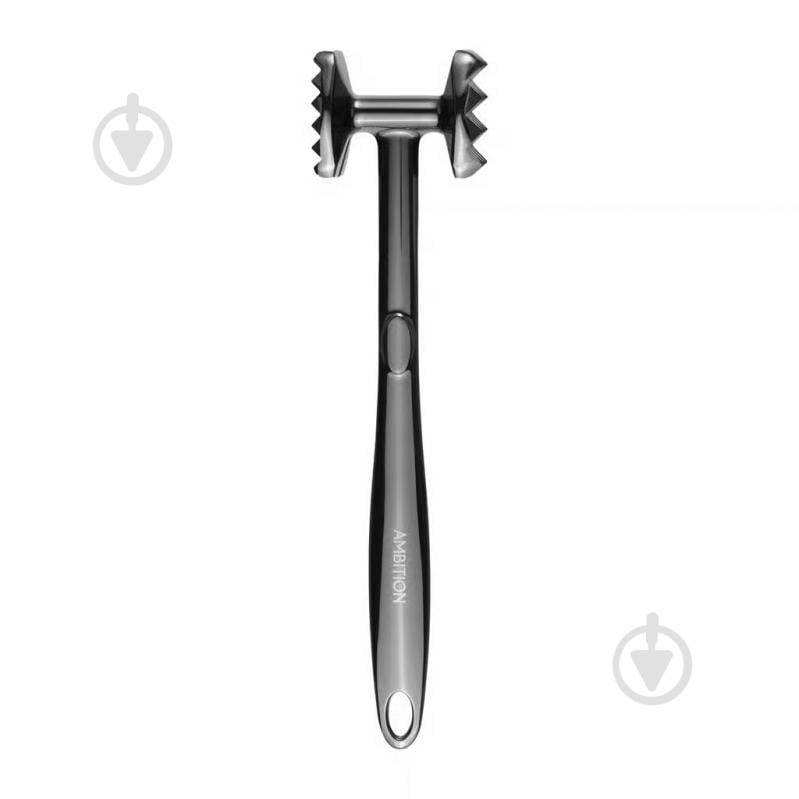 Молоток кухонний Ambition VELMA 22 см хромований чорний - фото 1 Молоток кухонний Ambition VELMA 22 см хромований чорний - фото 1