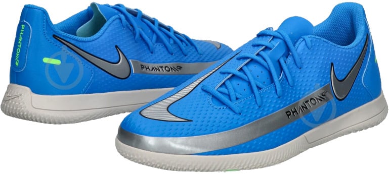 Футзальная обувь Nike Phantom GT Club IC CK8466-400 р.45 голубой - фото 2