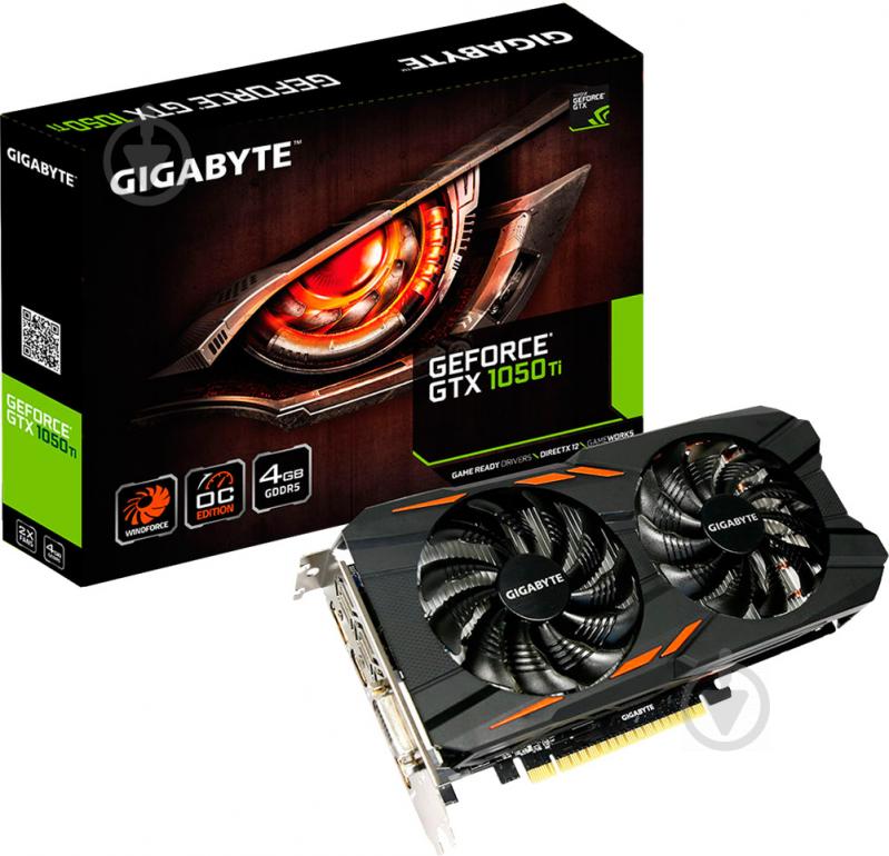 Видеокарта Gigabyte GeForce GTX 1050 Ti WindForce OC 4GB GDDR5 128bit (GV-N105TWF2OC-4GD) - фото 6