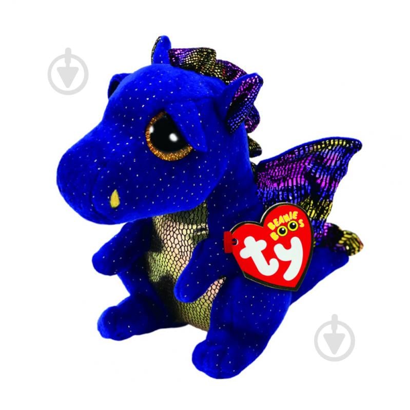 М'яка іграшка TY Beanie Boo's Дракон SAFFIRE 15 см різнокольоровий 36879 - фото 1