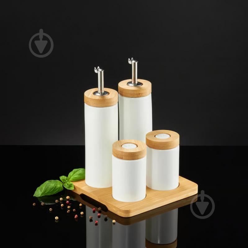 Набор для соли, перца и соуса Ambition NATURAL на подставке 44013 - фото 2