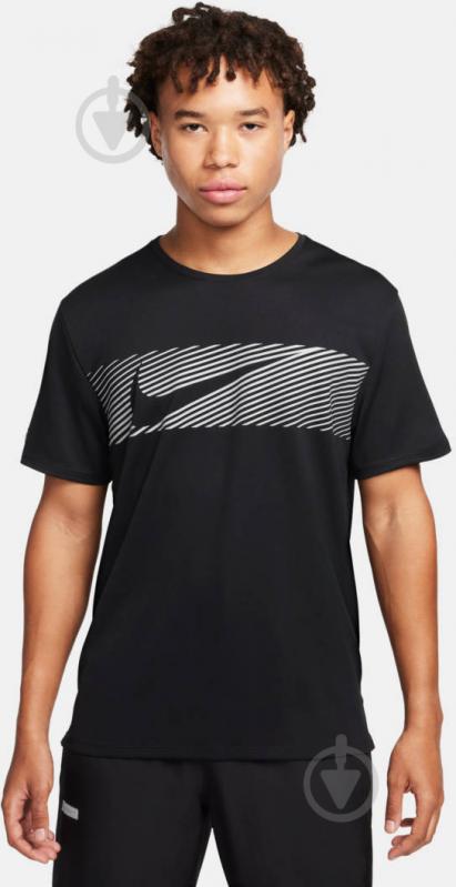 Футболка Nike M NK FLASH MILER TOP FN3051-010 р.2XL черный - фото 1