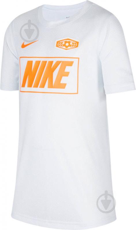 Футболка Nike B NK DRY TEE LEG SOCCER JERSEY CV2128-100 р.S белый - фото 1