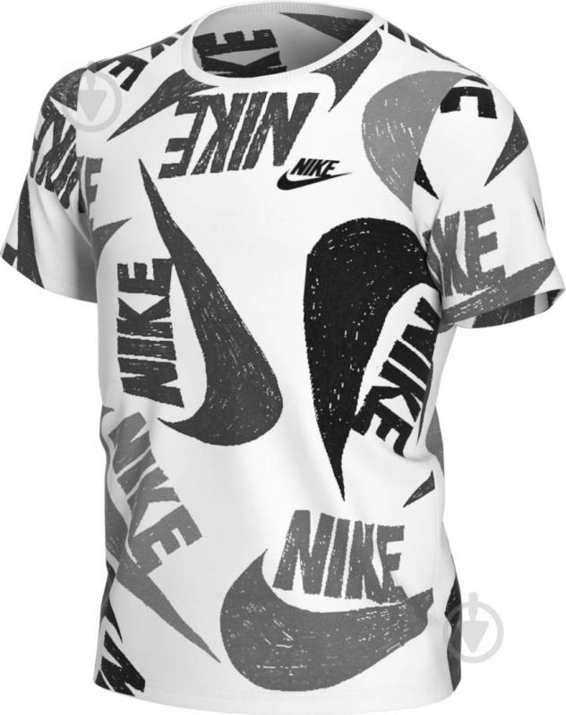 Футболка Nike B NSW TEE FW MARKER MASH CV2149-100 р.M белый - фото 3