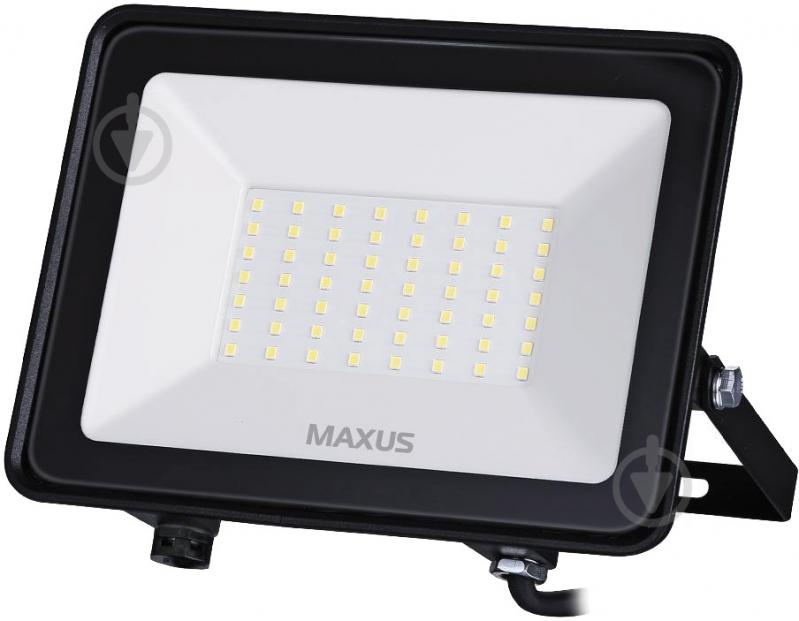 Прожектор світлодіодний Maxus 50 Вт чорний 1-MFL-04-5050 - фото 1