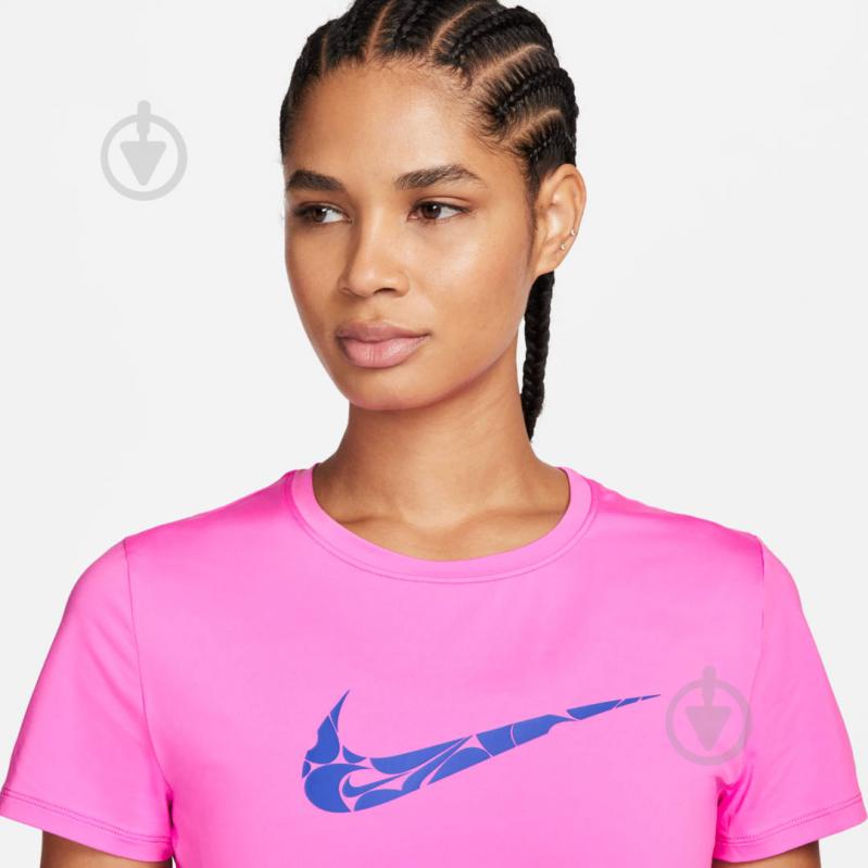 Футболка Nike W NK ONE SWSH HBR DF SS TOP FN2618-675 р.XS розовый - фото 3