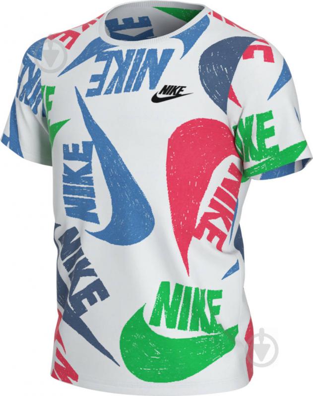 Футболка Nike B NSW TEE FW MARKER MASH CV2149-101 р.M белый - фото 1