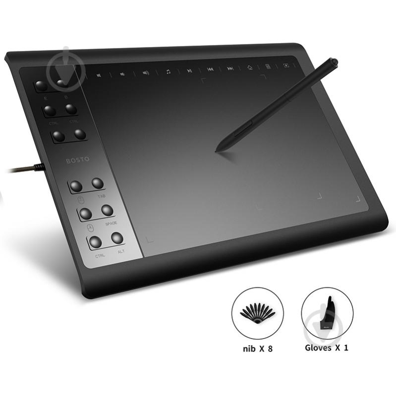 Планшет графический Bosto 1060 PLUS 10,6" B1060PLUS black - фото 2 Планшет графический Bosto 1060 PLUS 10,6" B1060PLUS black - фото 2