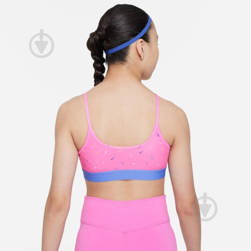 Бра Nike G NK ONE BRA LOGO PRINT FD4852-675 р.XS розовый - фото 2