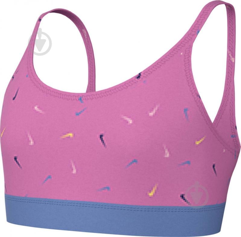 Бра Nike G NK ONE BRA LOGO PRINT FD4852-675 р.XS розовый - фото 6