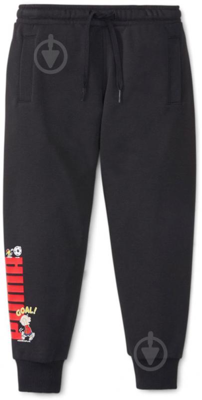 Брюки Puma x PEANUTS Sweatpants 58936701 р. 116 черный - фото 1