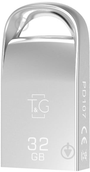 Флеш-память USB T&G 107 Metal Series 32 ГБ USB 2.0 silver (TG107-32G) - фото 1