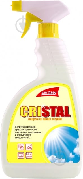 Средство моющее для стекла и зеркал Cristal 0,5л - фото 1 Средство моющее для стекла и зеркал Cristal 0,5л - фото 1