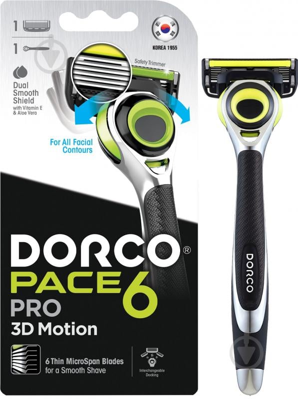 Бритва DORCO PACE6 PRO 3D Motion 1 шт. - фото 1