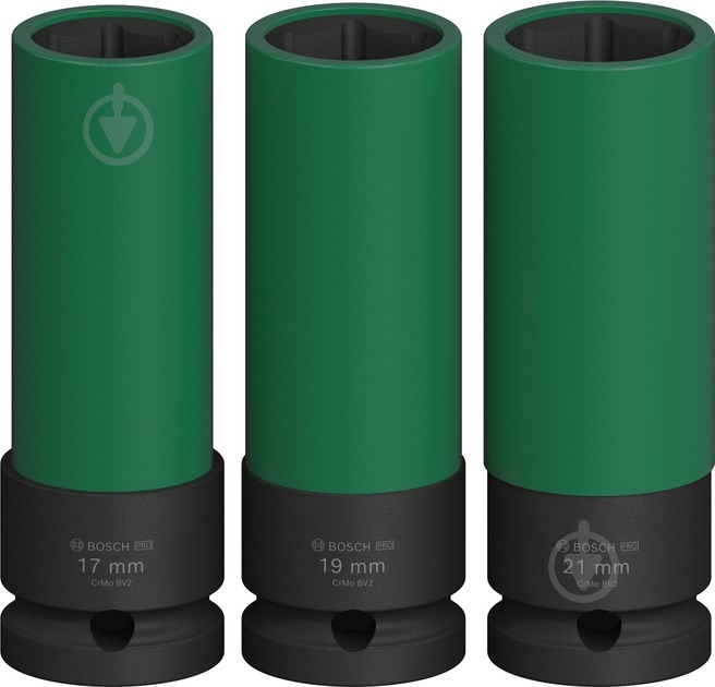 Набір головок 1/2" 86 мм Bosch PRO Extra Deep 3 шт. 2608003033 - фото 2 Набір головок 1/2" 86 мм Bosch PRO Extra Deep 3 шт. 2608003033 - фото 2