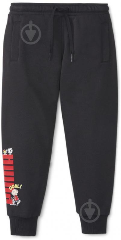 Штани Puma x PEANUTS Sweatpants 58936701 р. 104 чорний - фото 1