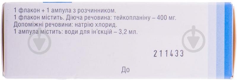 Глитейк р-ра д/ин. №1 у флак. лиофилизат 400 мг - фото 2