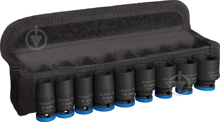 Набір головок 1/2" 25 мм Bosch PRO Standart 9 шт. 2608003034 - фото 1 Набір головок 1/2" 25 мм Bosch PRO Standart 9 шт. 2608003034 - фото 1