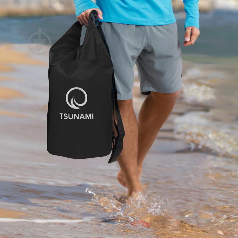 Гермомішок водозахисний TSUNAMI Dry Pack (P-5905973400039) TS013 10 л чорний - фото 4