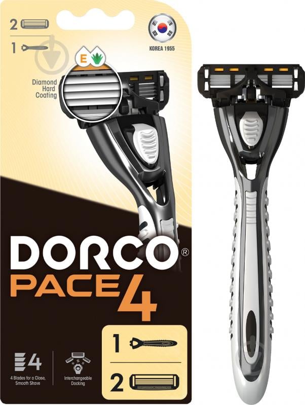Одноразовая бритва Dorco PACE4 PACE4 з 2 картриджами 1 шт. - фото 1