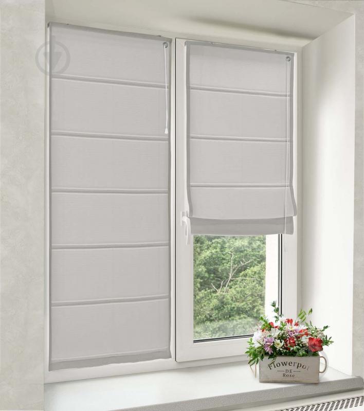 Римская штора Rollotex Шнуровое упрвление ASTI 65x170 см сильвер - фото 2 Римская штора Rollotex Шнуровое упрвление ASTI 65x170 см сильвер - фото 2