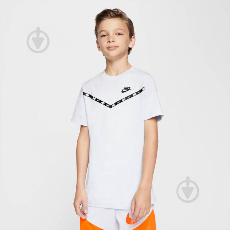 Футболка Nike B NSW TEE WR CHEVRON CV2167-100 р.M белый - фото 4