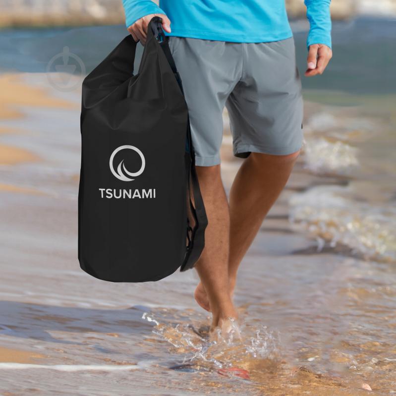 Гермомешок водозащитный TSUNAMI Dry Pack (P-5907739312884) TS002 30 л черный - фото 4