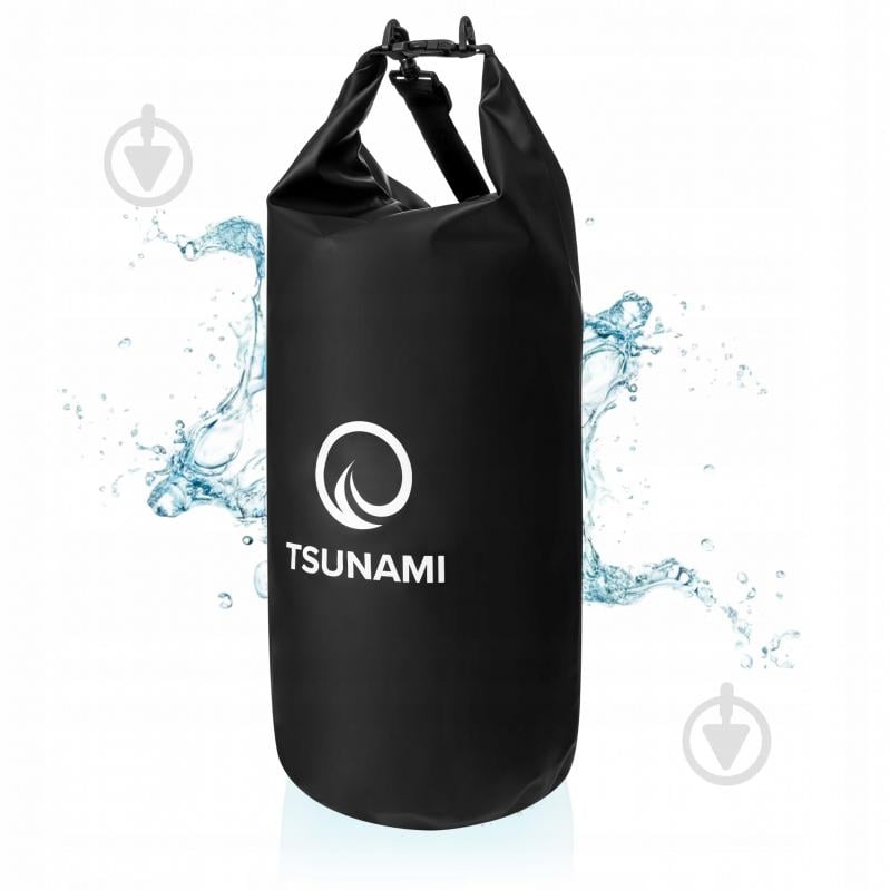 Гермомешок водозащитный TSUNAMI Dry Pack (P-5907739312884) TS002 30 л черный - фото 1