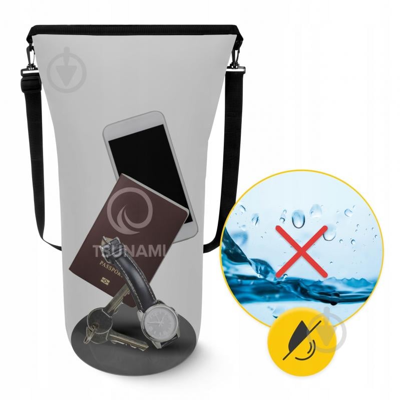 Гермомешок водозащитный TSUNAMI Dry Pack (P-5907739312884) TS002 30 л черный - фото 7