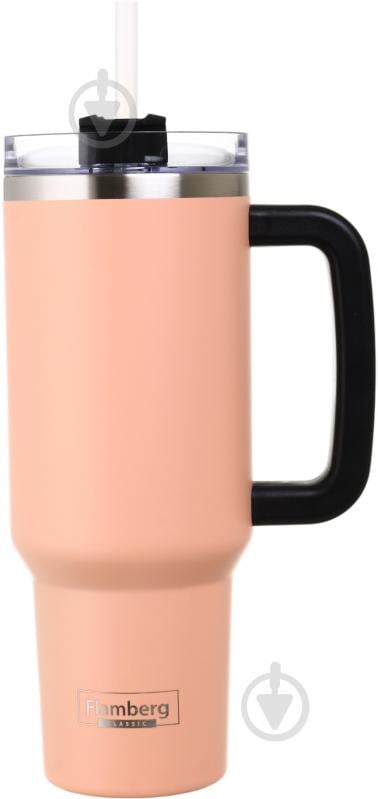 Термочашка Flamberg Peachy mood 1200 мл персиковый - фото 3