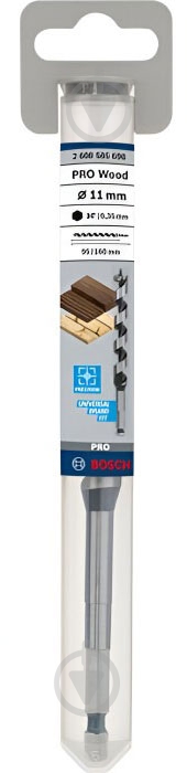 Сверло по дереву Bosch 11x95x160 мм" 1 шт. 2608585698 - фото 2 Сверло по дереву Bosch 11x95x160 мм" 1 шт. 2608585698 - фото 2