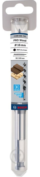Свердло по дереву Bosch 16x95x160 мм 1 шт. 2608585703 - фото 2 Свердло по дереву Bosch 16x95x160 мм 1 шт. 2608585703 - фото 2