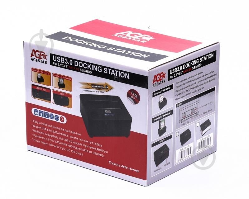 Док-станція Agestar USB3.0 3UBT7 (Black) - фото 4 Док-станція Agestar USB3.0 3UBT7 (Black) - фото 4