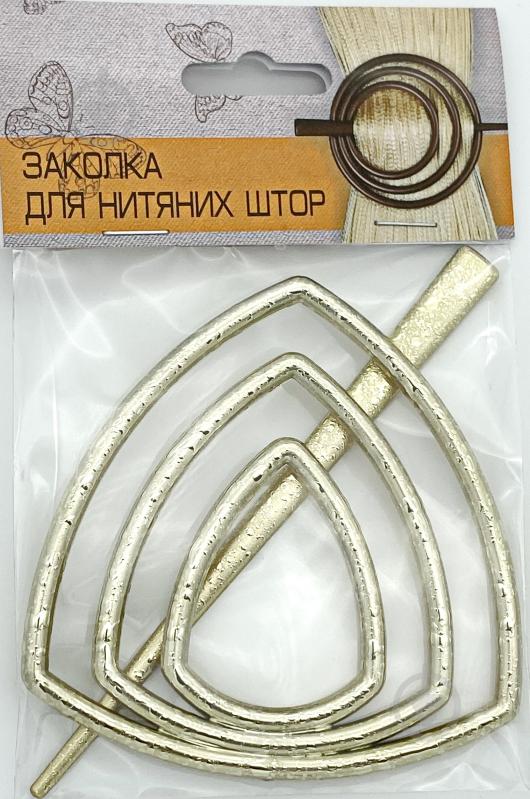 Заколка Трикутник d95 мм мокре золото В0003-1а MISLT - фото 2