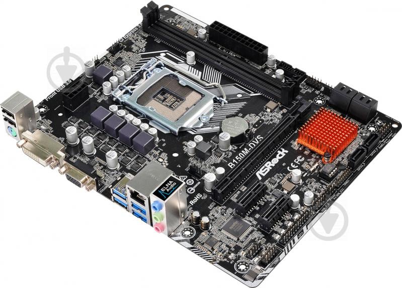 Материнська плата ASRock B150M-DVS_R2.0 (Socket 1151, Intel B150, mirco ATX) - фото 3