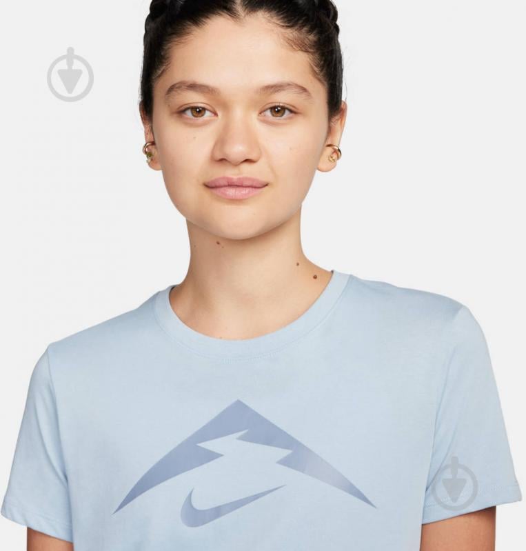 Футболка Nike W NK DF TRAIL TEE FQ4987-440 р.S серый - фото 3